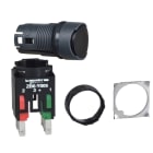 SCHNEIDER ELECTRIC - Drucktaster, schwarz Ø 16, flach, o. Rastung, 1S+1Ö