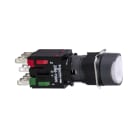SCHNEIDER ELECTRIC - Leuchtdrucktaster, weiß Ø 16, flach, o. Rastung, 24 V, 1S+1Ö