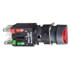 SCHNEIDER ELECTRIC - Leuchtdrucktaster, rot Ø 16, flach, o. Rastung, 24 V, 1S+1Ö