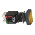 SCHNEIDER ELECTRIC - Leuchtdruckt., gelb, rechteck. Komplettgerät Ø16, flach o. Rast. 1S+1Ö 12-24V