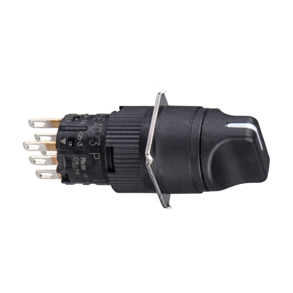 SCHNEIDER ELECTRIC - Wahlschalter, schwarz Ø 16, Knebel, vorstehend 2 Stellungen, 1W