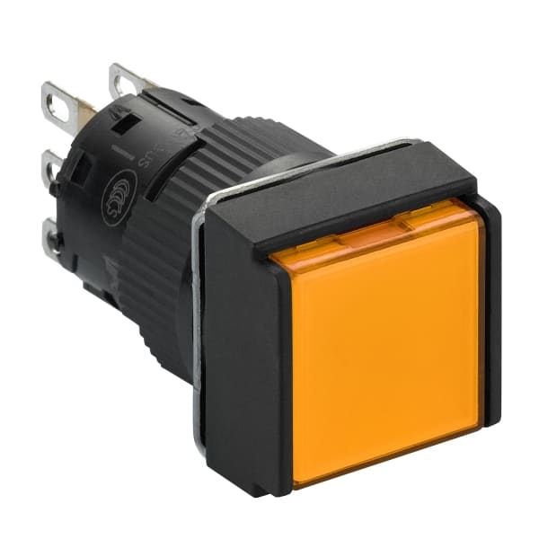 SCHNEIDER ELECTRIC - Leuchtdrucktaster, orangefarben, Ø 16, flach, o. Rastung, 24V, 1OC