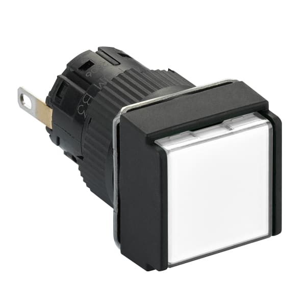 SCHNEIDER ELECTRIC - Leuchtmelder, quadratisch Ø 16, IP 65, weiß, Integral LED, 24 V, Stecker