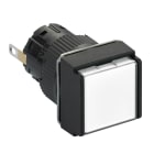 SCHNEIDER ELECTRIC - Leuchtmelder, quadratisch Ø 16, IP 65, weiß, Integral LED, 24 V, Stecker