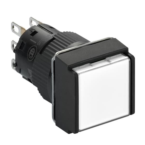 SCHNEIDER ELECTRIC - Leuchtdrucktaster, weiß Ø 16, flach, o. Rastung, 24 V, 1W