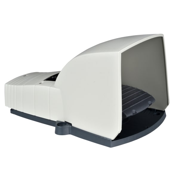 SCHNEIDER ELECTRIC - Fußschalter, Harmony XPE, einfach, Kunstoff, grau, 2-stufig, 2Ö+2S, IP66, mit Schutzhaube