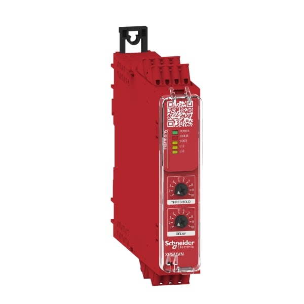SCHNEIDER ELECTRIC - Sicherheitsrelais, Harmony XPSU, Stillstandsüberwachung, PLe/Kat3/SIL3, 1S 1T, Diagnose, 48-240VAC/DC, Federzug
