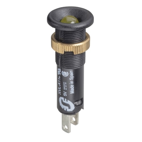 SCHNEIDER ELECTRIC - Leuchtmelder, Harmony XVL, 8mm, gelb, LED vorstehend, 24V DC, Flachsteckanschluss