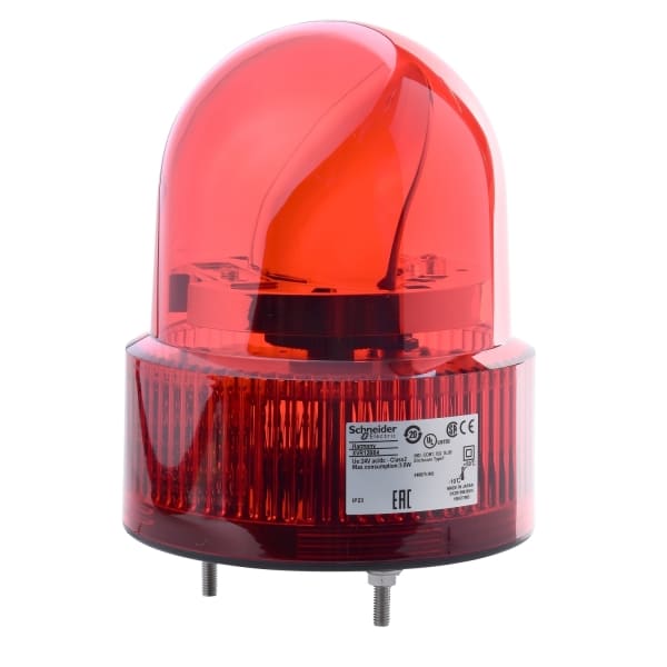 SCHNEIDER ELECTRIC - Drehspiegelleuchte, Harmony XVR, 120mm, rot, ohne Buzzer, 24V ACDC