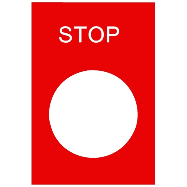 SCHNEIDER ELECTRIC - Bezeichnungsschild, 30x40mm, rot, STOP