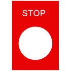 SCHNEIDER ELECTRIC - Bezeichnungsschild, 30x40mm, rot, STOP