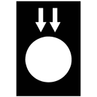 SCHNEIDER ELECTRIC - Bezeichnungsschild, 30x40mm, schwarz, Senken, schnell