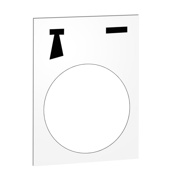 SCHNEIDER ELECTRIC - Bezeichnungsschild, 30x40mm, weiß, Ein mit Hupe
