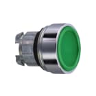 SCHNEIDER ELECTRIC - Drucktaster, Frontelement, Harmony XB4, Metall, 22mm, grün, unbeschriftet, tastend, hoch