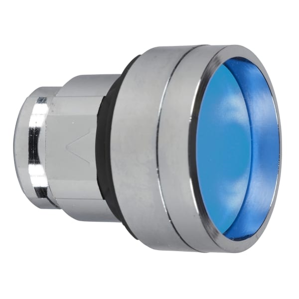 SCHNEIDER ELECTRIC - Drucktaster, Frontelement, Harmony XB4, Metall, 22mm, blau, vorstehend, unbeschriftet, tastend, mit Schutzkappe