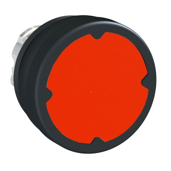 SCHNEIDER ELECTRIC - Drucktaster, Frontelement, Harmony XB4, Metall, 22mm, rot, unbeschriftet, tastend, integrierte Dichtungsmanschette