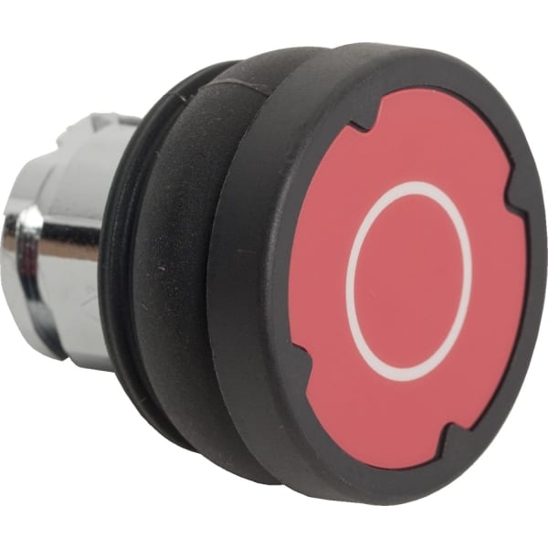 SCHNEIDER ELECTRIC - Drucktaster, Frontelement, Harmony XB4, Metall, 22mm, rot, beschriftet O, tastend, integrierte Dichtungsmanschette
