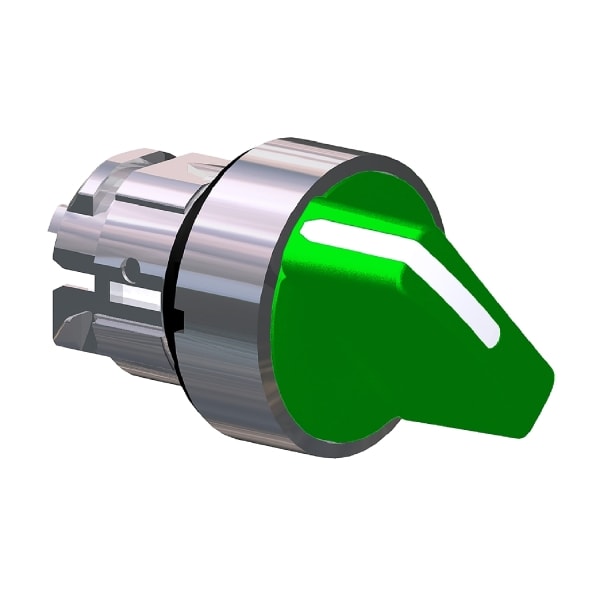 SCHNEIDER ELECTRIC - Wahlschalter, Frontelement, Harmony XB4, Metall, 22mm, grün, 2 Stellungen, rastend