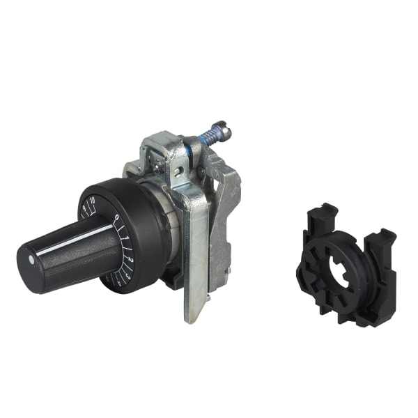 SCHNEIDER ELECTRIC - Potentiometer, Frontelement, Harmony XB4, Metall schwarz, 22mm, schwarz, für Potentiometer Achslänge 45-50mm, Achse 6mm
