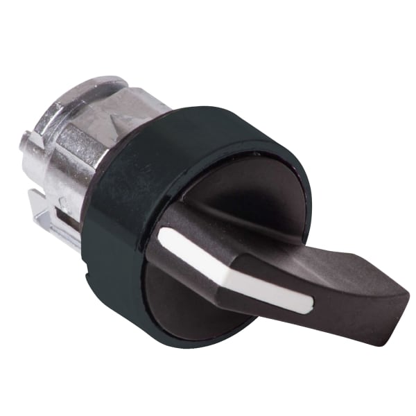SCHNEIDER ELECTRIC - Wahlschalter, Frontelement, Harmony XB4, Metall schwarz, 22mm, schwarz, 2 Stellungen, langer Knebel, rastend