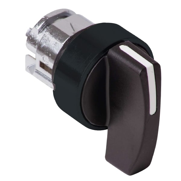 SCHNEIDER ELECTRIC - Wahlschalter, Frontelement, Harmony XB4, Metall schwarz, 22mm, schwarz, 3 Stellungen, langer Knebel, rastend
