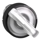 SCHNEIDER ELECTRIC - Leuchtwahlschalter, Frontelement, Harmony XB4, Metall schwarz, 22mm, weiß, für universelle LED, 2 Stellungen, rastend