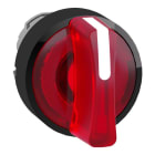 SCHNEIDER ELECTRIC - Leuchtwahlschalter, Frontelement, Harmony XB4, Metall schwarz, 22mm, rot, für universelle LED, 3 Stellungen, rastend