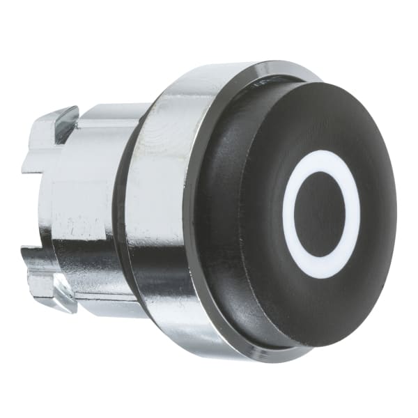 SCHNEIDER ELECTRIC - Drucktaster, Frontelement, Harmony XB4, Metall, 22mm, schwarz, vorstehend, beschriftet O, tastend