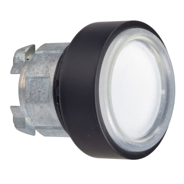 SCHNEIDER ELECTRIC - Drucktaster, Frontelement, Harmony XB4, Metall schwarz, 22mm, weiß, tastend, mit Schutzkappe, für Einlegeschild