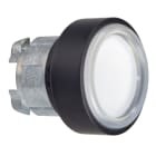 SCHNEIDER ELECTRIC - Drucktaster, Frontelement, Harmony XB4, Metall schwarz, 22mm, weiß, tastend, mit Schutzkappe, für Einlegeschild