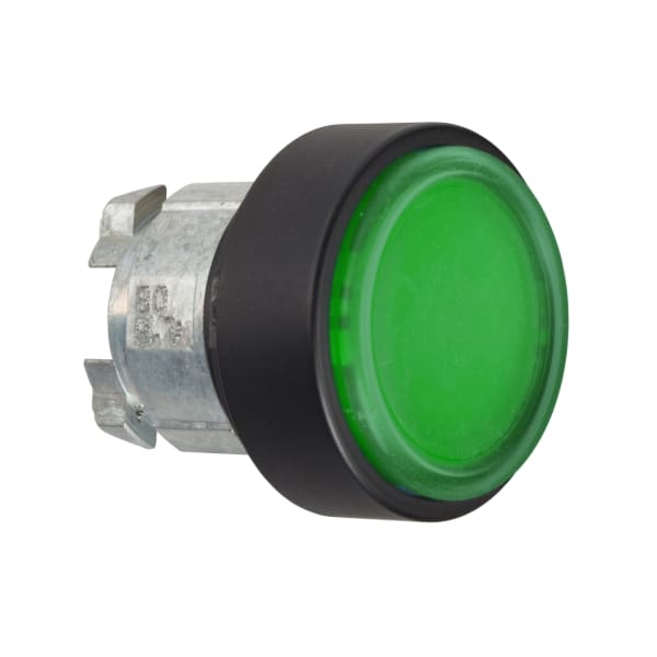SCHNEIDER ELECTRIC - Drucktaster, Frontelement, Harmony XB4, Metall schwarz, 22mm, grün, tastend, mit Schutzkappe, für Einlegeschild