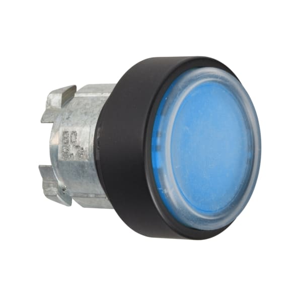 SCHNEIDER ELECTRIC - Drucktaster, Frontelement, Harmony XB4, Metall schwarz, 22mm, blau, vorstehend, unbeschriftet, tastend, mit Schutzkappe