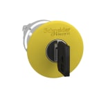 SCHNEIDER ELECTRIC - Pilzdrucktaster, Frontelement, Harmony XB4, Metall, 22mm, gelb, Pilz 40mm, Schlüsselentriegelung