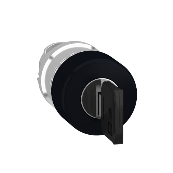 SCHNEIDER ELECTRIC - Pilzdrucktaster, Frontelement, Harmony XB4, Metall, 22mm, schwarz, Pilz 30mm, Schlüsselentriegelung