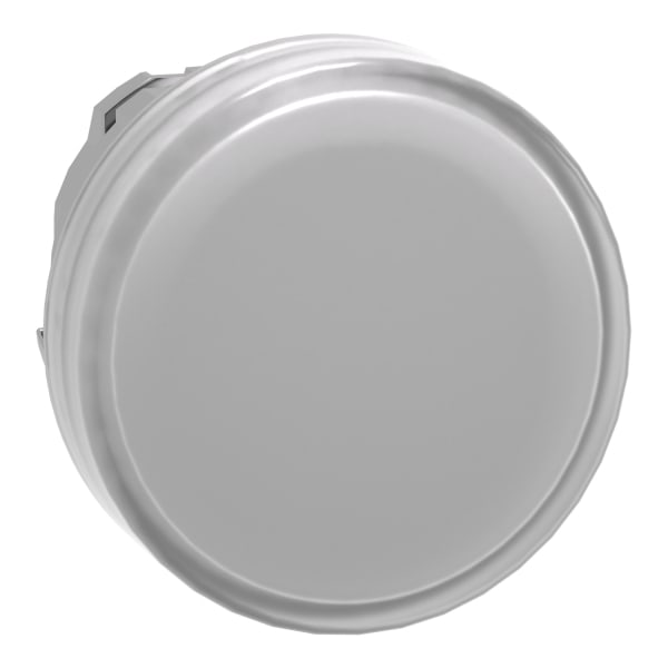 SCHNEIDER ELECTRIC - Leuchtmelder, Frontelement, Harmony XB4, Metall, 22mm, weiß, für universelle LED, glatte Kalotte, für Einlegeschild