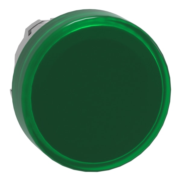 SCHNEIDER ELECTRIC - Leuchtmelder, Frontelement, Harmony XB4, Metall, 22mm, grün, für universelle LED, glatte Kalotte, für Einlegeschild