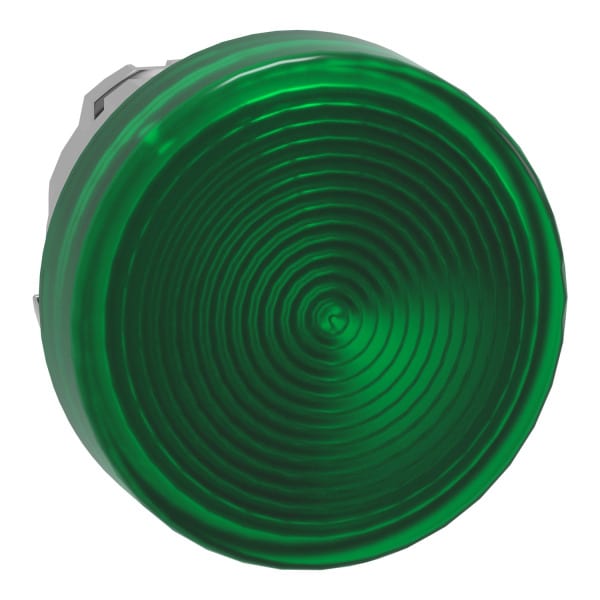 SCHNEIDER ELECTRIC - Leuchtmelder, Frontelement, Harmony XB4, Metall, 22mm, grün, für universelle LED, geriffelte Kalotte