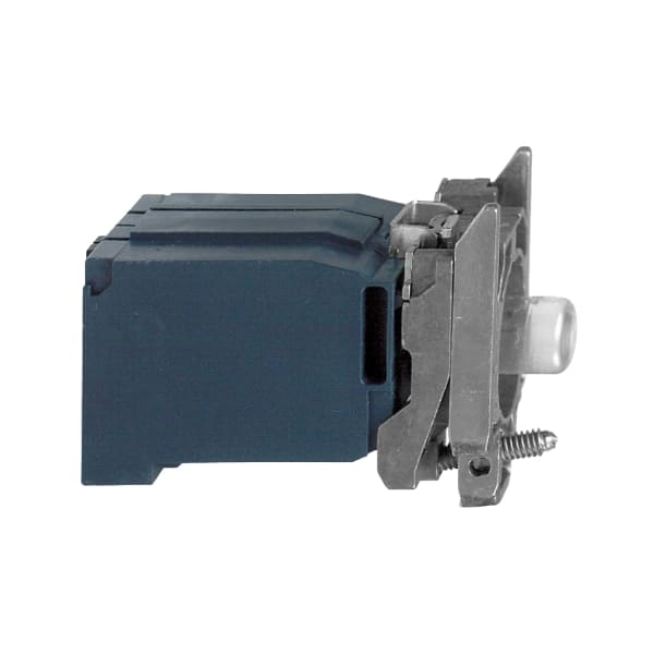 SCHNEIDER ELECTRIC - Lampenfassung mit Befestigungsflansch, Harmony XB4, Metall, weiß, mit Trafo, Glühlampe BA9s, Schraubklemme, 120V AC