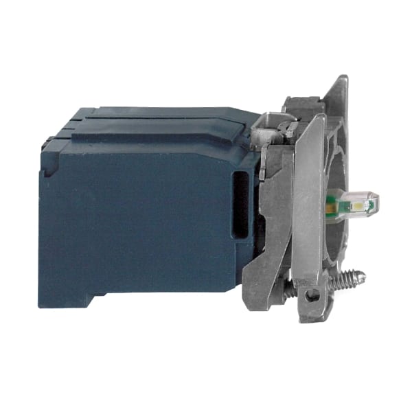 SCHNEIDER ELECTRIC - Lampenfassung mit Befestigungsflansch, Harmony XB4, Metall, grün, LED BA9s, Schraubklemme, 230V AC