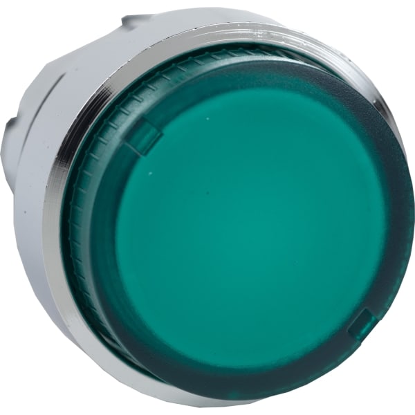 SCHNEIDER ELECTRIC - Leuchtdrucktaster, Frontelement, Harmony XB4, Metall, 22mm, grün, vorstehend, unbeschriftet, glatte Kalotte, BA9s