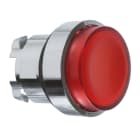 SCHNEIDER ELECTRIC - Leuchtdrucktaster, Frontelement, Harmony XB4, Metall, 22mm, rot, vorstehend, unbeschriftet, glatte Kalotte, BA9s