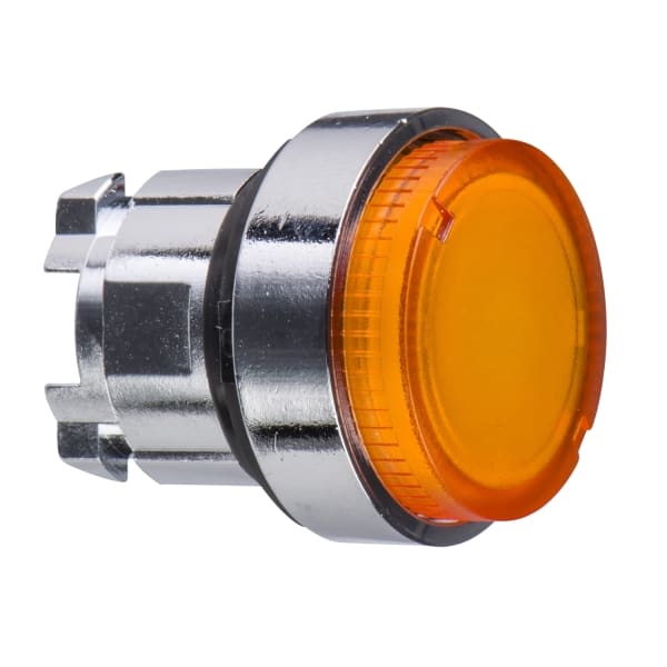 SCHNEIDER ELECTRIC - Leuchtdrucktaster, Frontelement, Harmony XB4, Metall, 22mm, orange, vorstehend, unbeschriftet, glatte Kalotte, BA9s