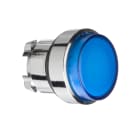 SCHNEIDER ELECTRIC - Leuchtdrucktaster, Frontelement, Harmony XB4, Metall, 22mm, blau, vorstehend, unbeschriftet, glatte Kalotte, BA9s