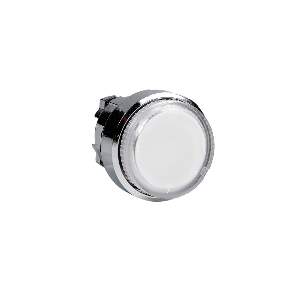 SCHNEIDER ELECTRIC - Leuchtdrucktaster, Frontelement, Harmony XB4, Metall, 22mm, klar, vorstehend, unbeschriftet, glatte Kalotte, BA9s