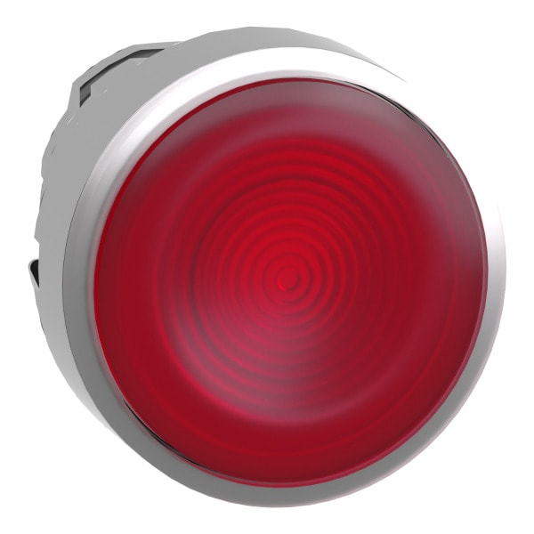 SCHNEIDER ELECTRIC - Leuchtdrucktaster, Frontelement, Harmony XB4, Metall, 22mm, rot, unbeschriftet, tastend, geriffelt, für universelle LED