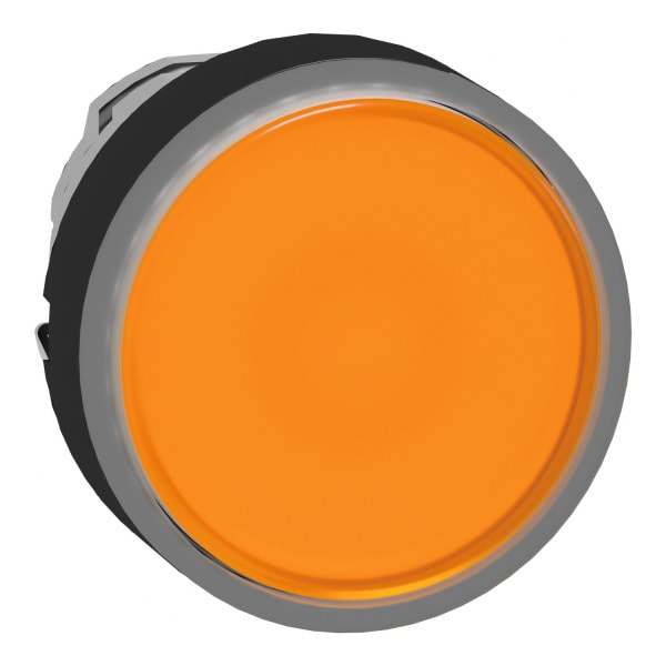 SCHNEIDER ELECTRIC - Leuchtdrucktaster, Frontelement, Harmony XB4, Metall schwarz, 22mm, orange, unbeschriftet, tastend, für universelle LED