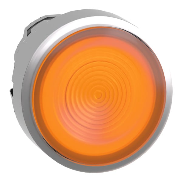SCHNEIDER ELECTRIC - Leuchtdrucktaster, Frontelement, Harmony XB4, Metall, 22mm, orange, unbeschriftet, geriffelt, für universelle LED