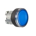 SCHNEIDER ELECTRIC - Leuchtdrucktaster, Frontelement, Harmony XB4, Metall, 22mm, blau, unbeschriftet, tastend, glatte Kalotte, BA9s