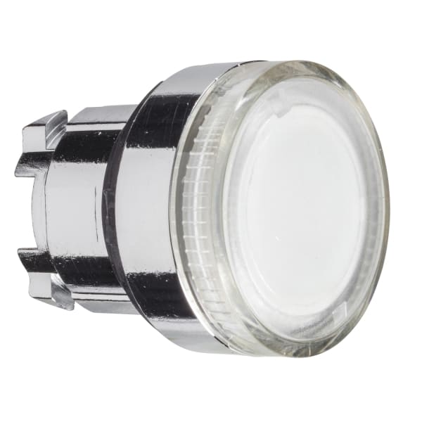 SCHNEIDER ELECTRIC - Leuchtdrucktaster, Frontelement, Harmony XB4, Metall, 22mm, klar, unbeschriftet, tastend, glatte Kalotte, BA9s