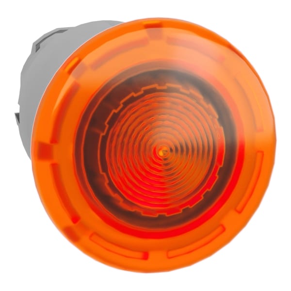SCHNEIDER ELECTRIC - Pilzdrucktaster, Frontelement, Harmony XB4, Metall, 22mm, beleuchtet, orange, Zugentriegelung, für universelle LED